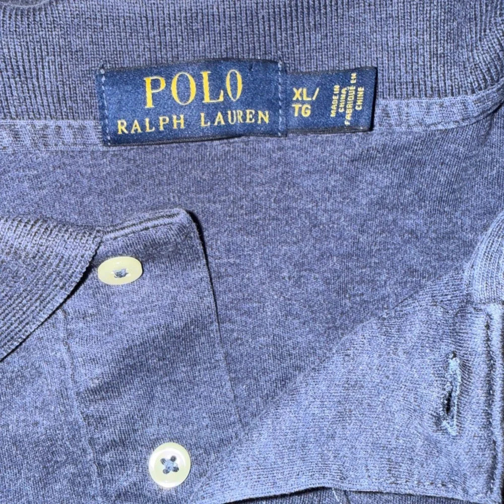 Polo Ralph Lauren Polo Shirt XL Navy Blue Heathered Short Sleeve Red Pony‎ Logo